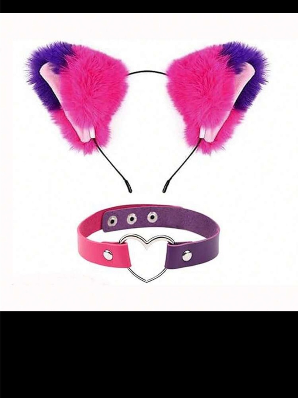Pink Cosplay Set with Purple-Pink Striped Accessories - Picture 6 of 8